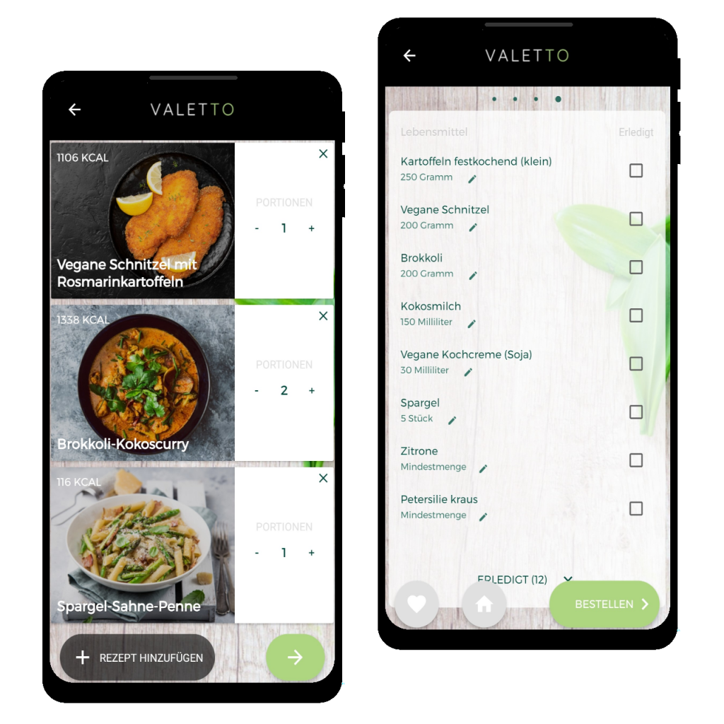VALETTO Rezepte bestellen